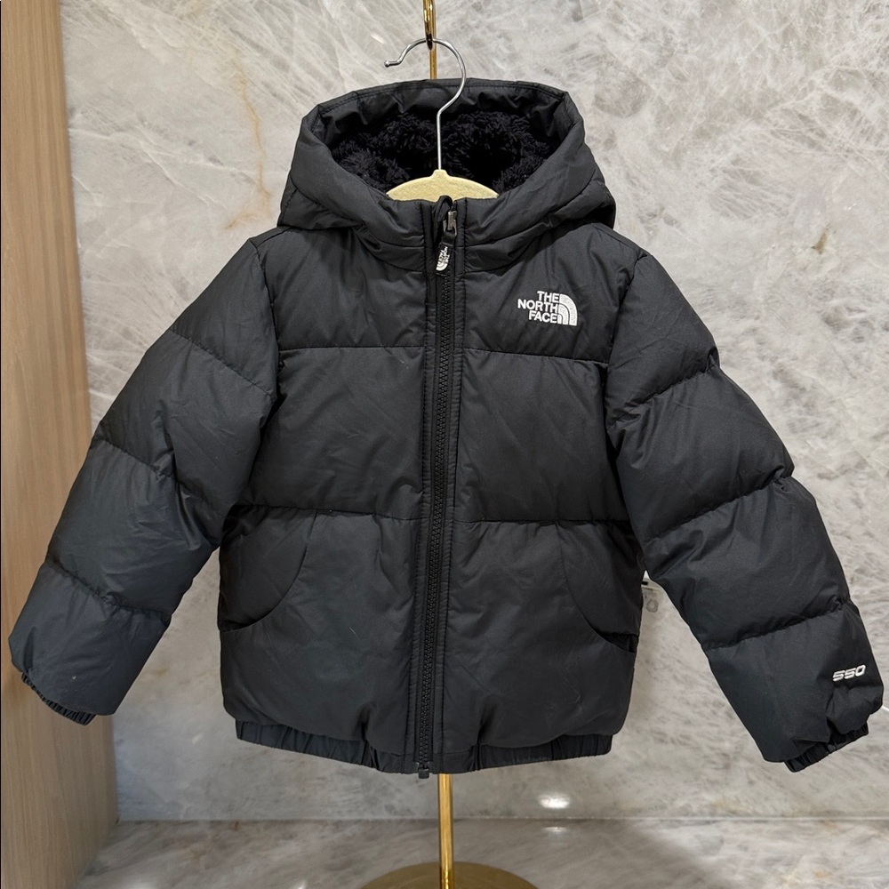 The North Face Kids Black Puffer Jacket with Hood